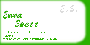 emma spett business card